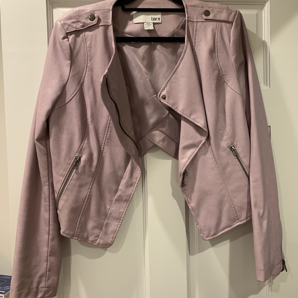 Bar III Faux Leather Moto Jacket